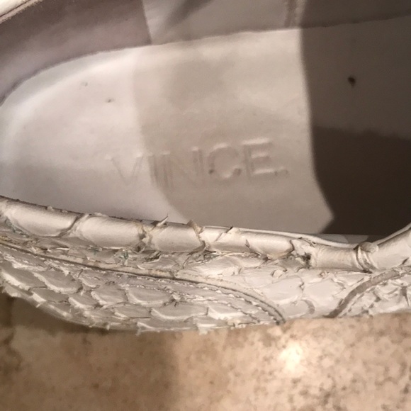 Vince White Scale Slip On Sneakers Size 6 - Picture 4 of 6